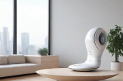 极简人工智能设备，未来家居生活的智能助手，未来家居新伙伴，极简AI设备，智能生活新体验