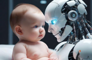 人工智能时代的未来宝宝，想象中的人工智能生孩子是什么样子？，未来宝宝，人工智能孕育下的新生命奇观