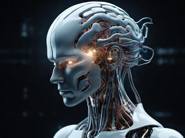 人工智能的人，探索未来人类的硅脑形象