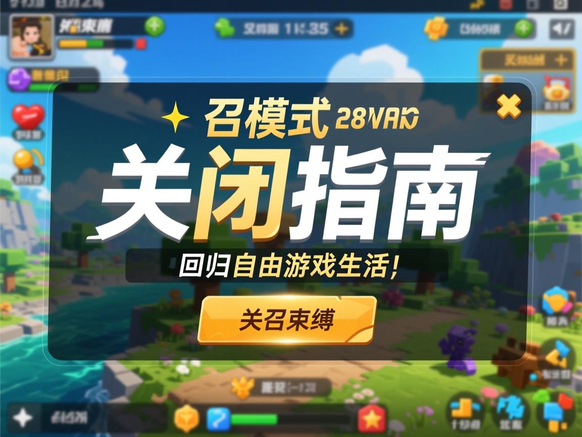 征召模式关闭指南，轻松解除征召束缚，回归自由游戏生活